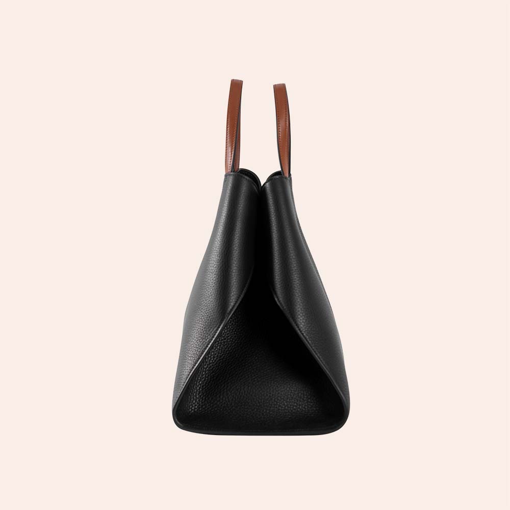 Sac cuir noir femme Sac cabas cuir Alis Mita Maroquinerie de luxe 03C01 5 - Alis Mita